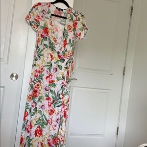 Lulus floral wrap dress